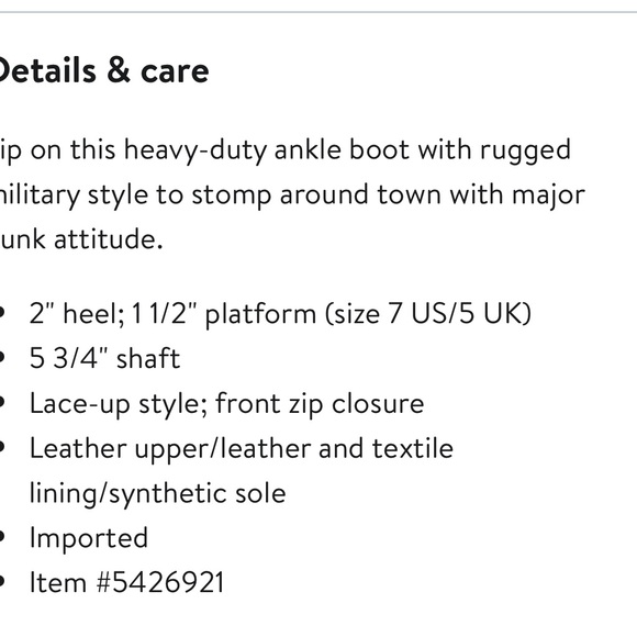 Doc Martens Sinclair platform boot size 6 - Picture 15 of 15